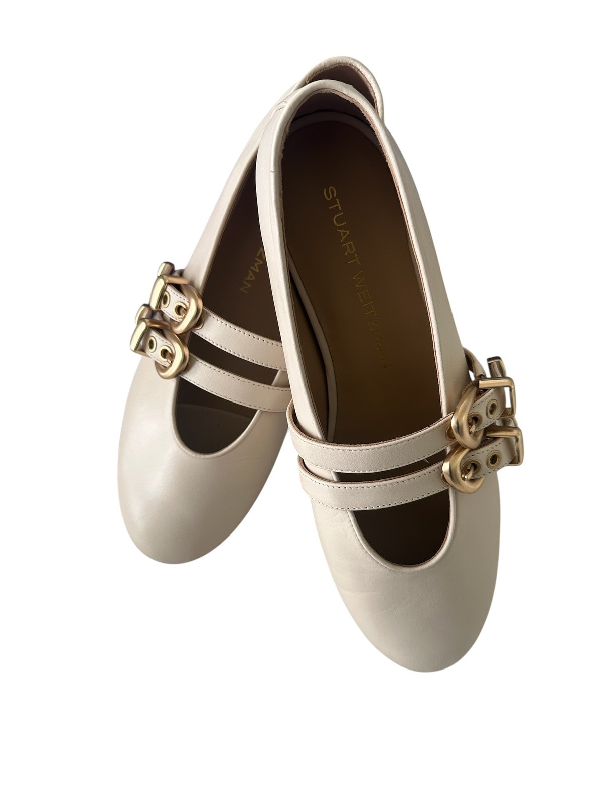 Stuart Weitzman Maven Mary Jane Flats – Calf Leather – Size 8.5B – New in Box