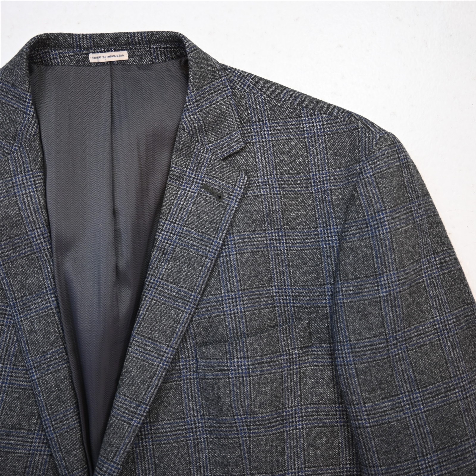 Joseph Abboud 48L Glenn Check Wool Flannel Soft Shoulder Blazer Sport Coat
