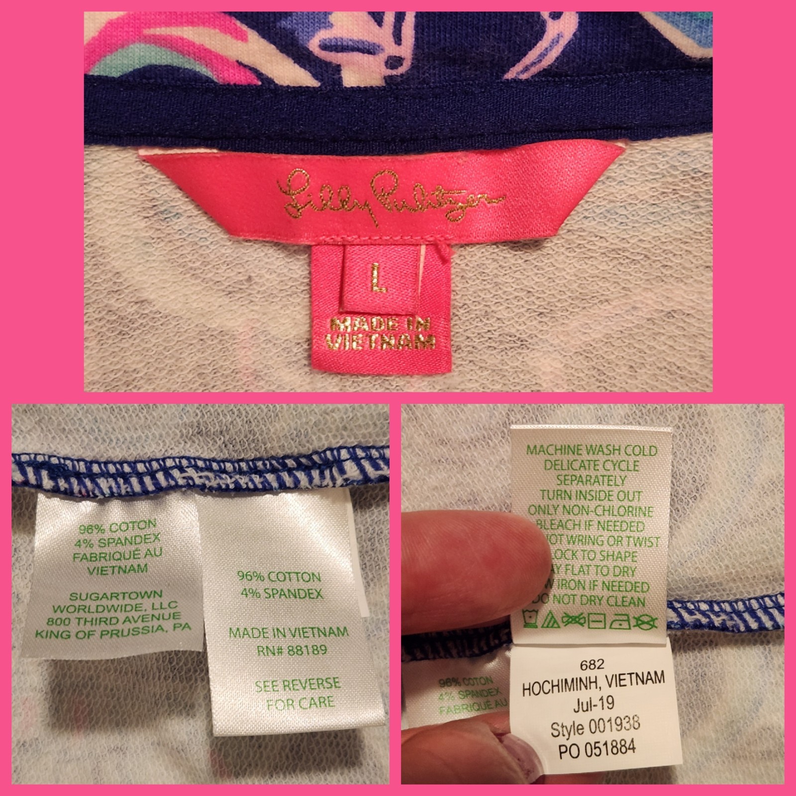 🦄LARGE VERY HTF Lilly Pulitzer🦄 – UPF 50+ Skipper Ruffle Neck Popover Dress