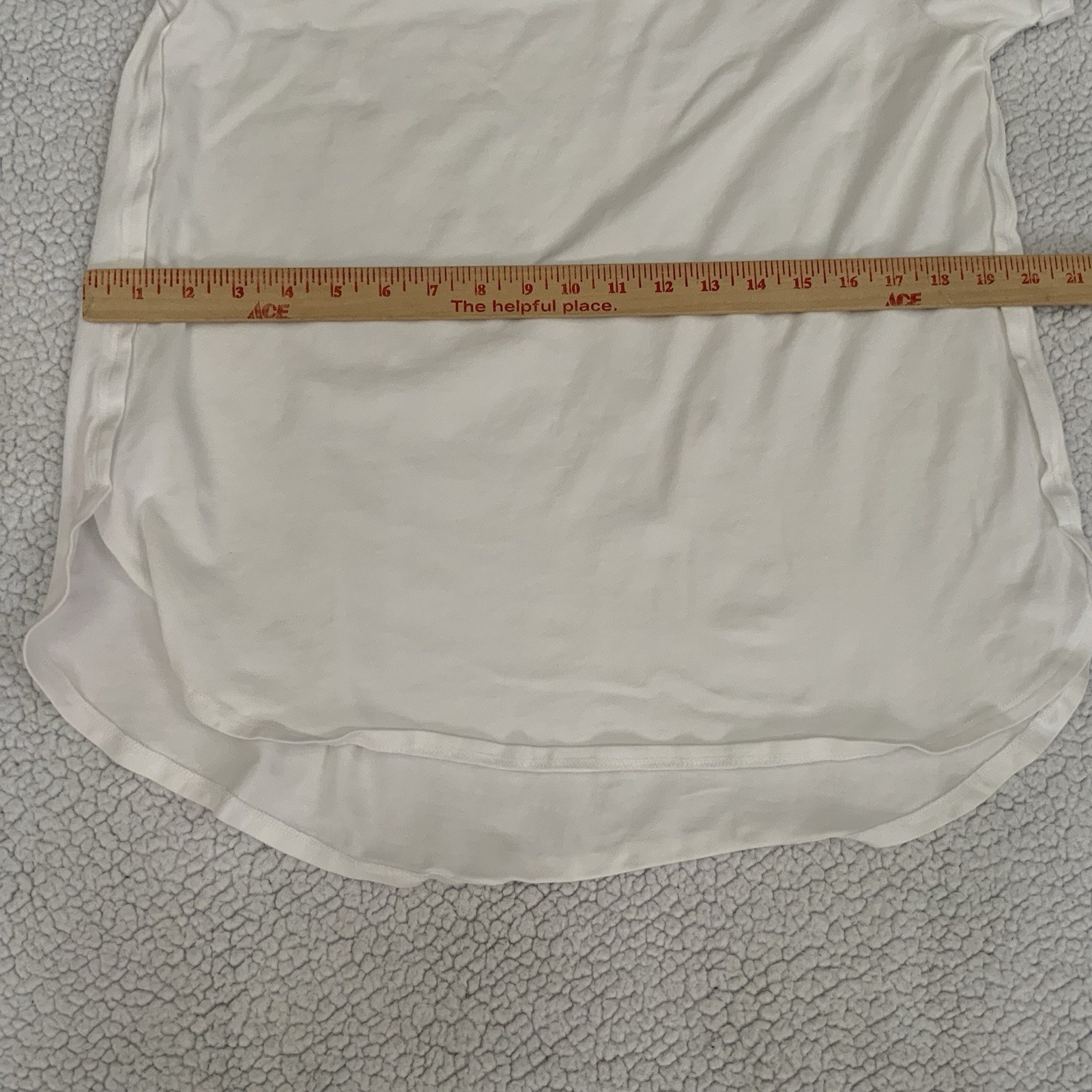 Soft Surroundings Pima Cotton Short Sleeve Tee Shirt White Summer Classic PXL