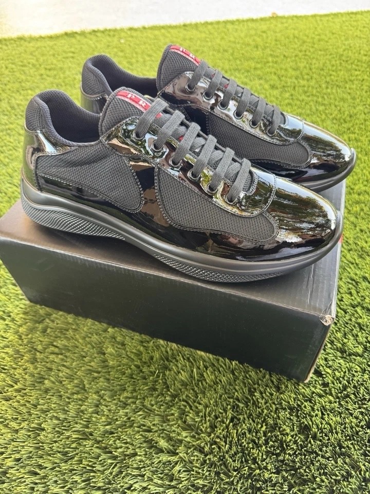 Prada America’s Cup Black Sneakers Men’s sports shoes Free Shipping