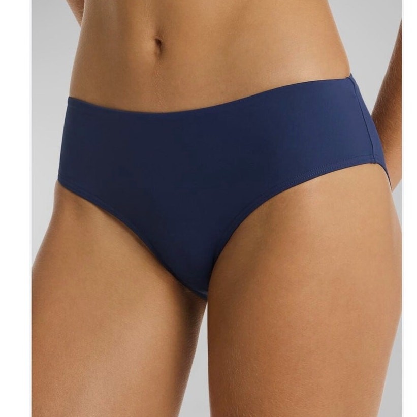 Sea Level Australia Infinity Bikini Bottom Sz 14 Navy Mid Rise Full Coverage NWT