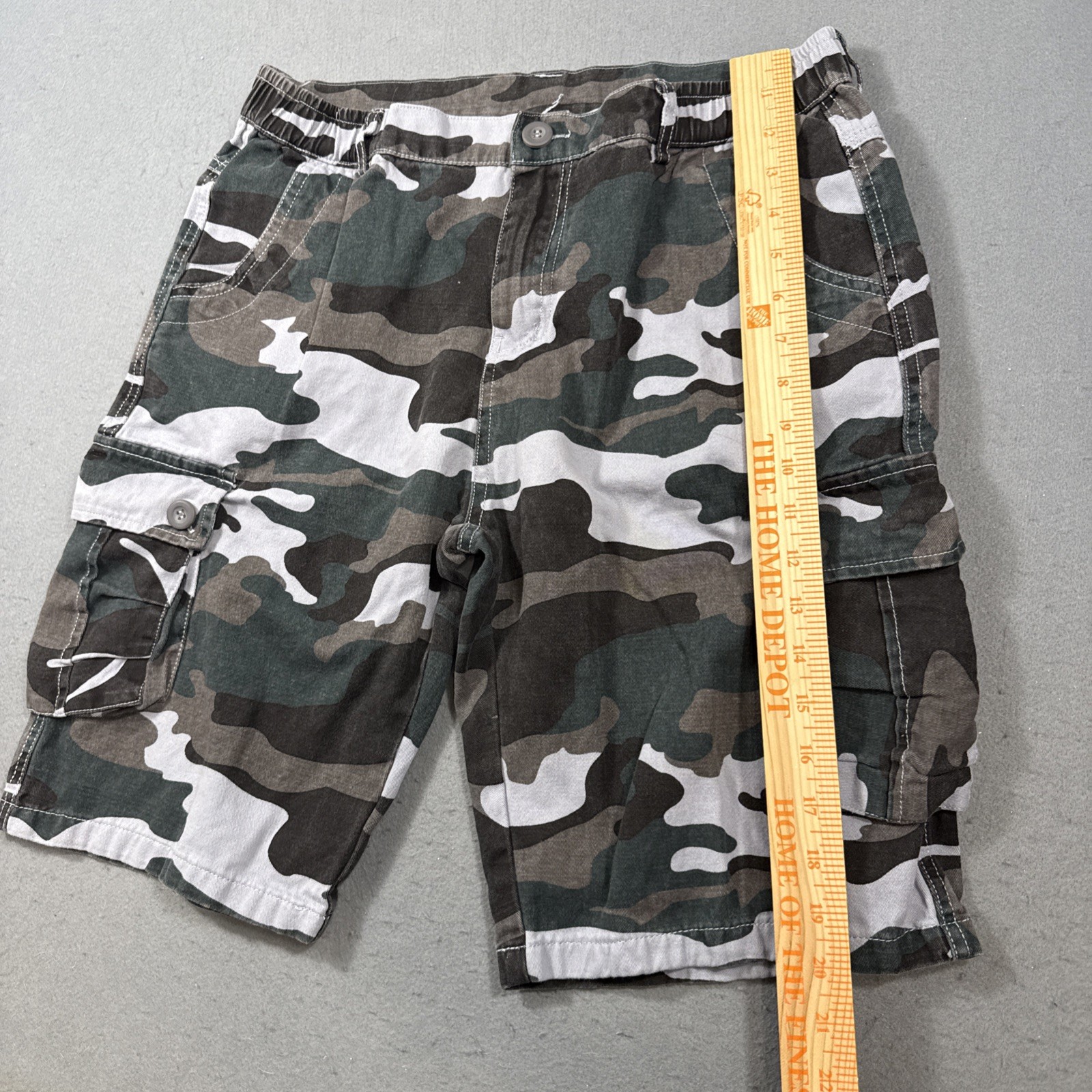 Mens Camouflage Cargo Combat Shorts Army Work Casual Cotton Chino Mens 32 Camo