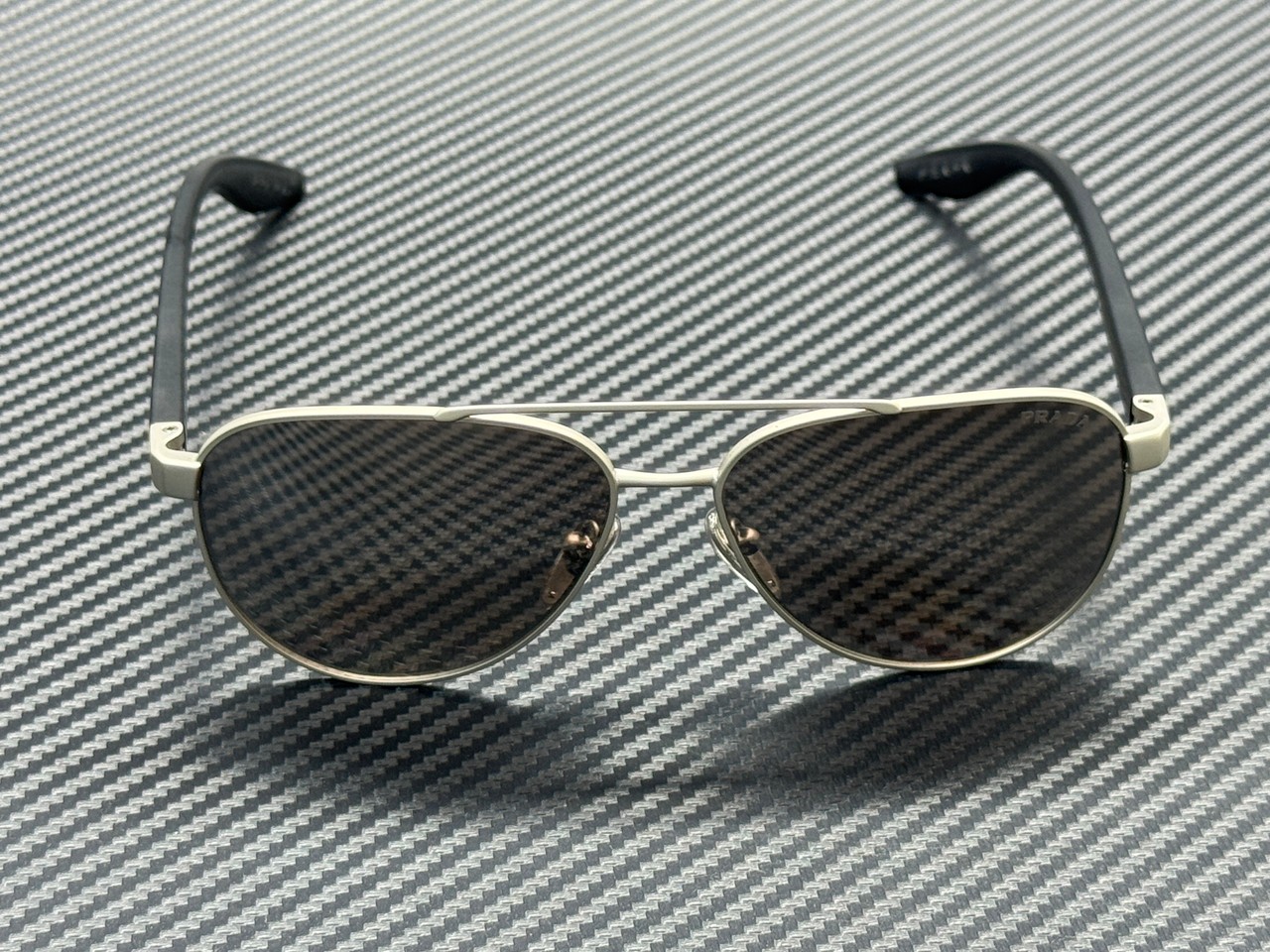 PRADA LINEA ROSSA PS A52S 18X80I Matte Grey Silver Mirror Men’s 58 mm Sunglasses