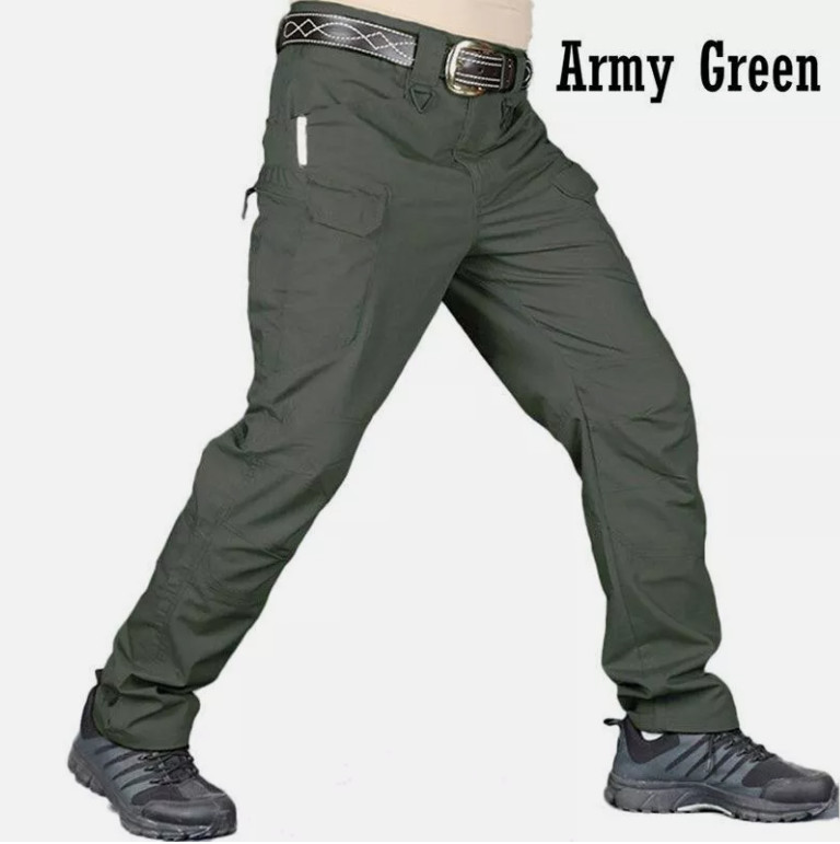 Mens Cargo Pants Tactical Waterproof Work Hiking Combat Outdoor Trousers Pants
