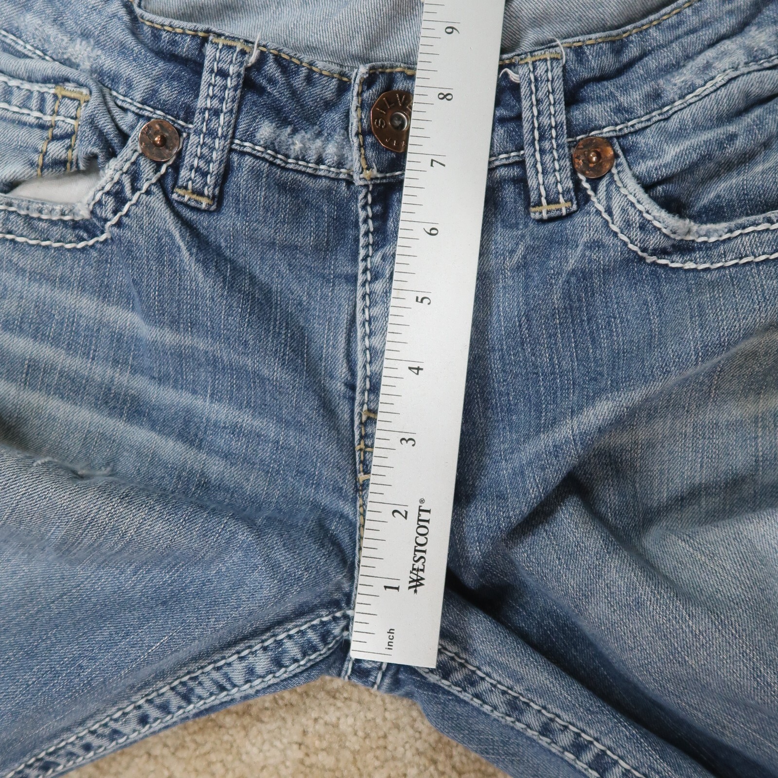 Silver Kelli Relaxed Skinny Jeans Women’s 29×31 Blue Stretch Denim