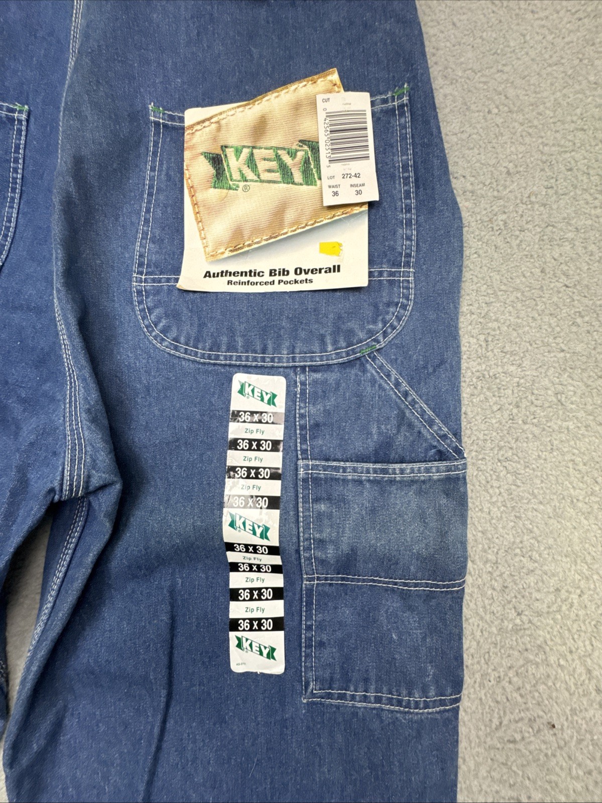 Key ~ Men’s ~ 272.42 ~ Hi-Back Bib Overalls ~ Soft Denim