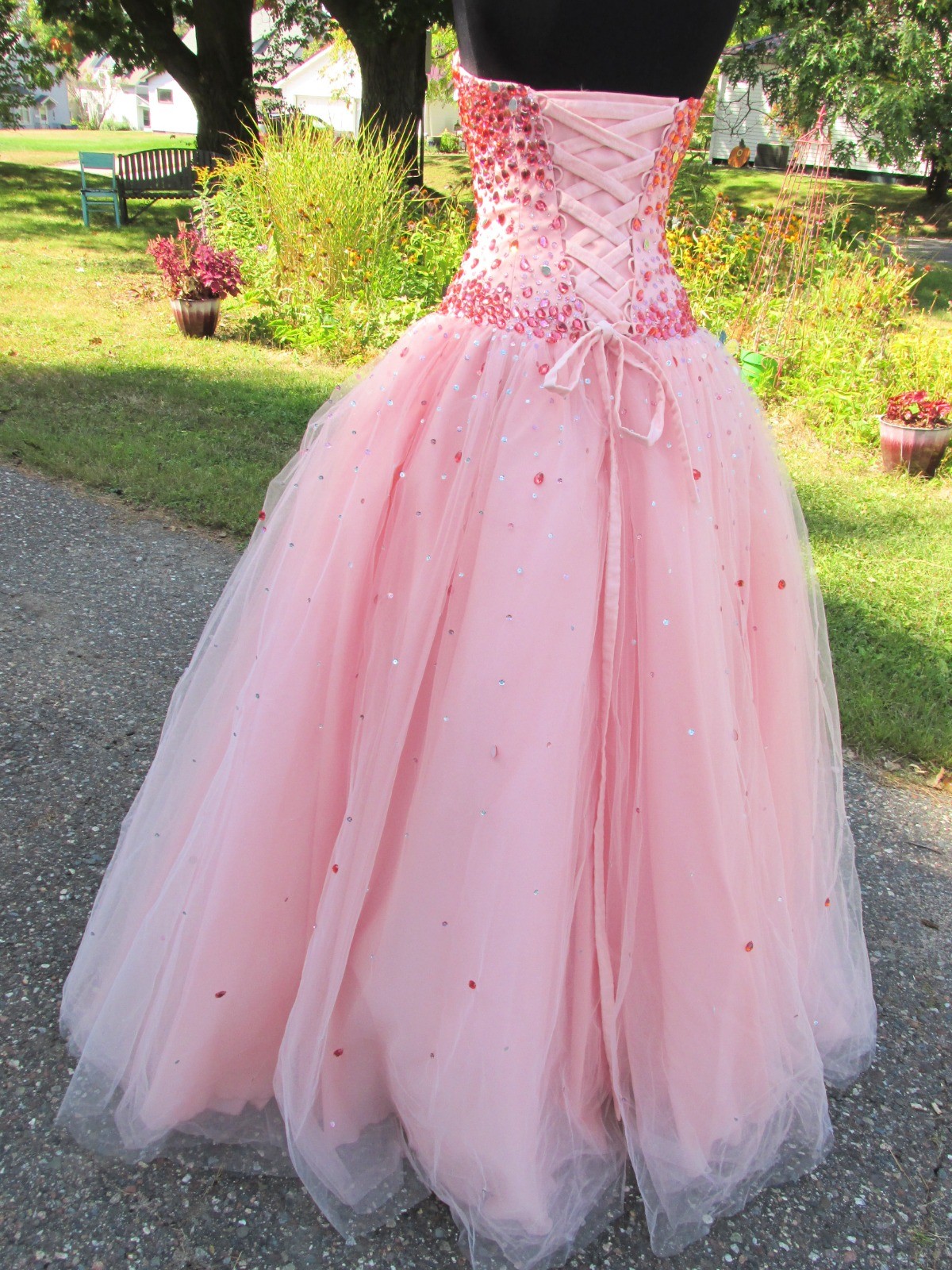 Vtg MORI LEE by Marilyn Gardner Peach Gown Dress Quinceañera Prom SZ 2