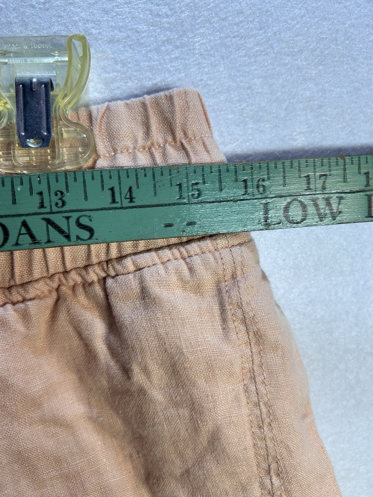 Athleta Cabo Linen Shortie Women’s Beige Drawstring Elastic Waist Shorts 8