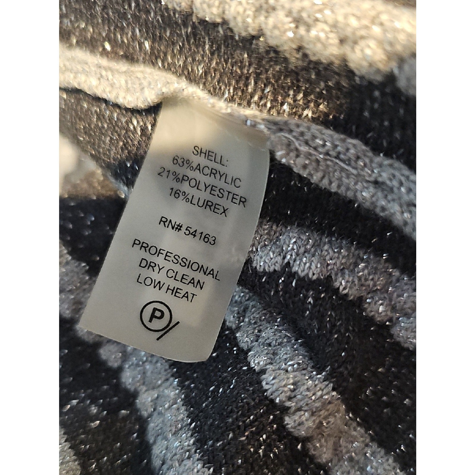Calvin Klein Size M Gray Sparkly Knit Sweater Dress