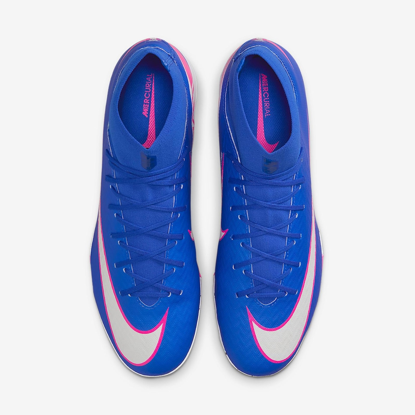 Nike Mercurial Superfly 10 Academy Turf High-Top Soccer Shoes (Racer Blue/White)