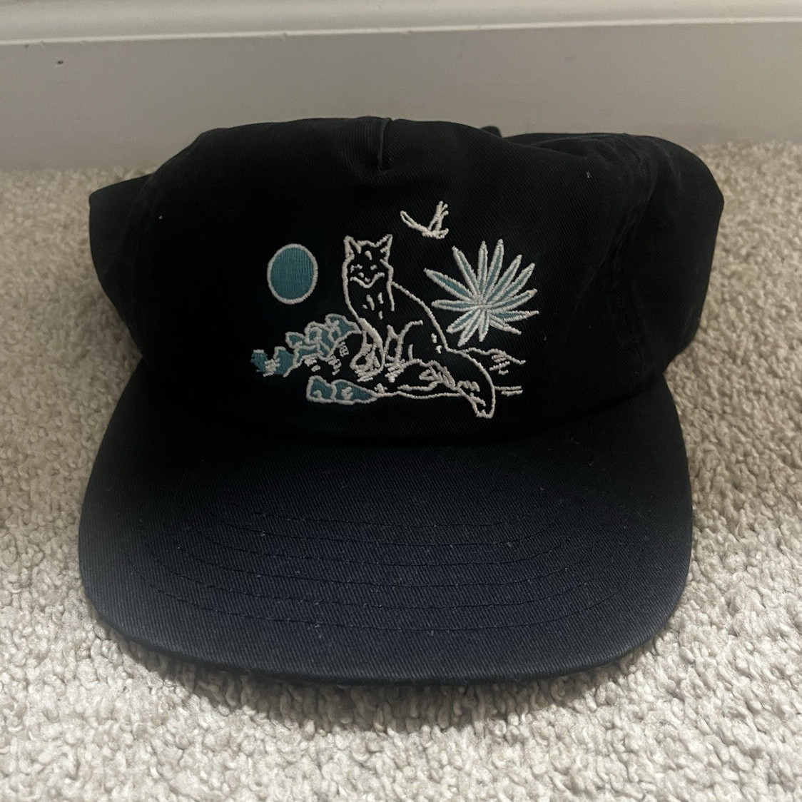Parks Project Men’s Black/Blue Adjustable Vintage Bear Embroidered Hat