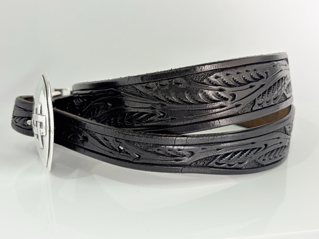 Sterling Silver .925 Celtic Knots 3/4″ Ranger Belt Buckle 36 Tooled Chacon Strap