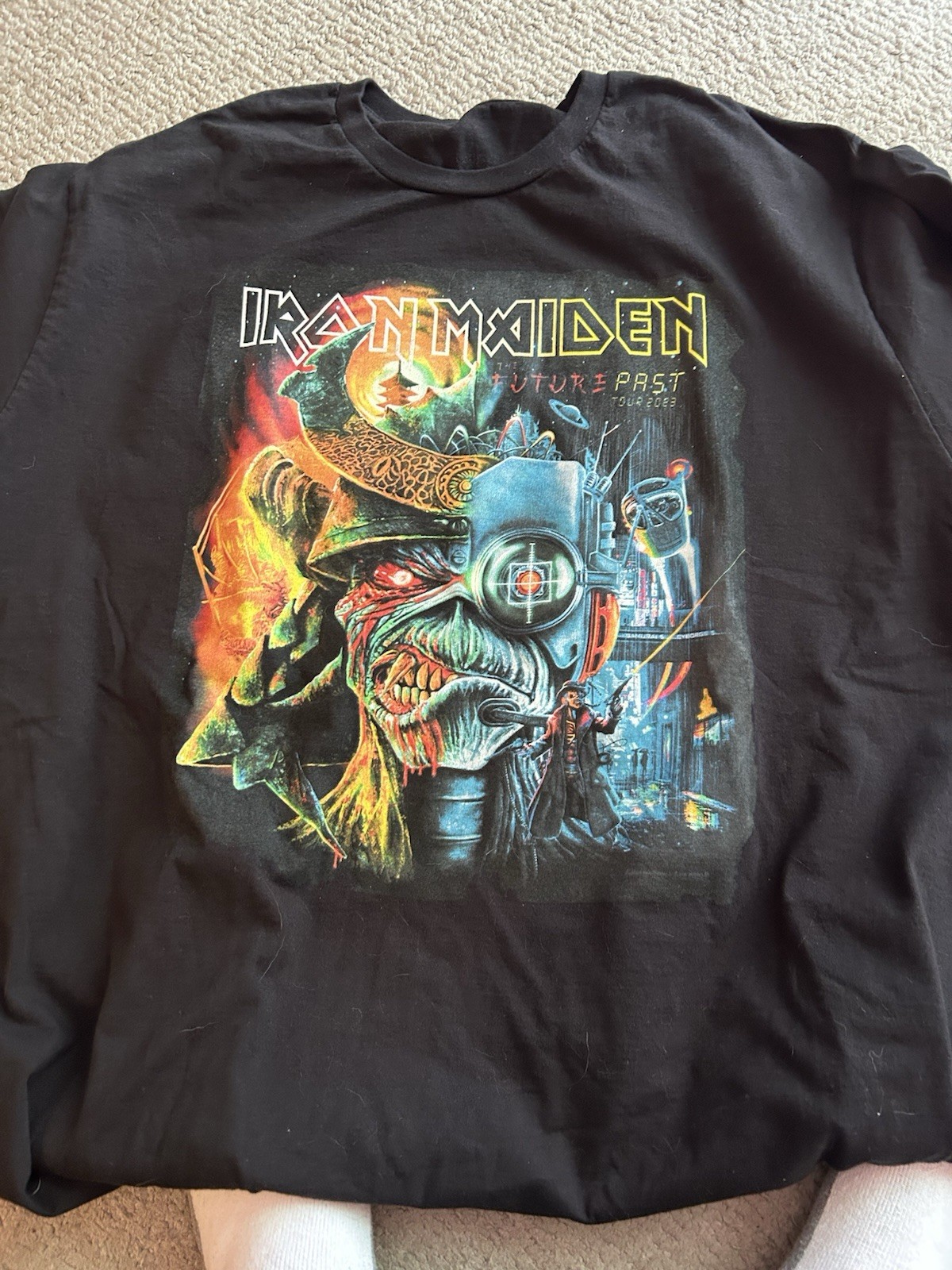 Iron Maiden The Future Past Tour T Shirt 3XL Black Official New NWT 2023 #O72