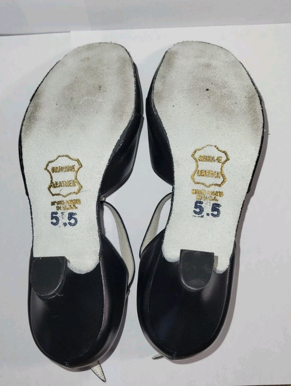 Celebrity Ballroom Latin Dance Shoes Donna Size 5.5 Black Genuine Leather USA
