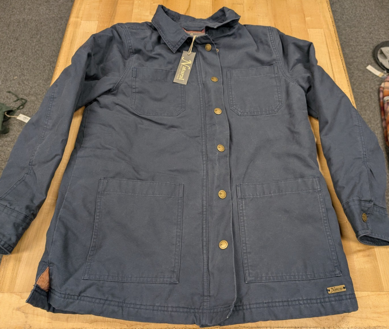 Natural Reflections Flannel Lined Canvas Jacket Women’s Medium Blue Nights