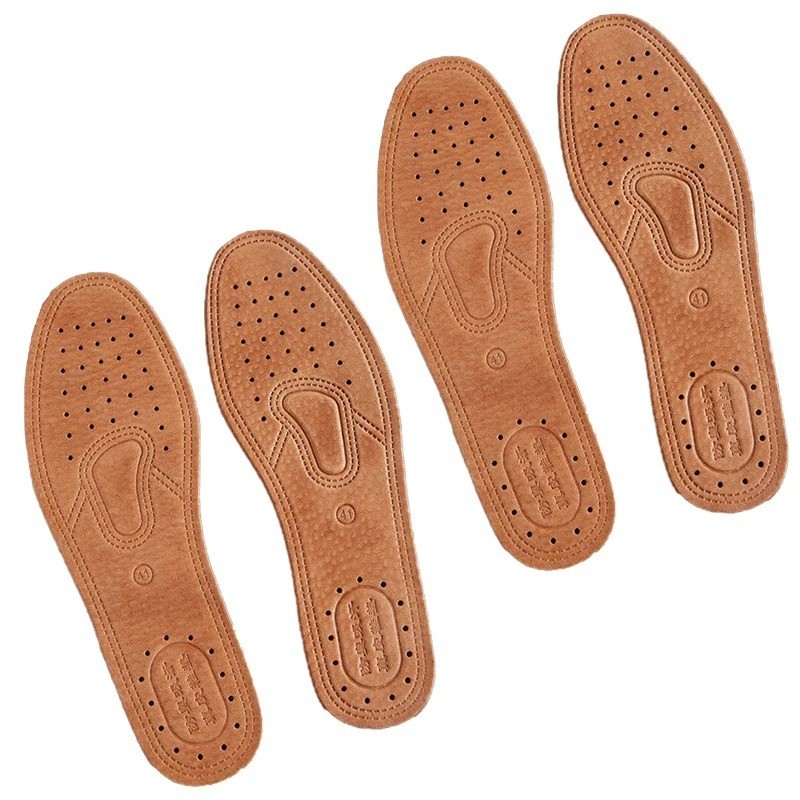 Real Cowhide Insole Leather Shoes Boots Shoe Inserts Soft Breathable Deodorant A