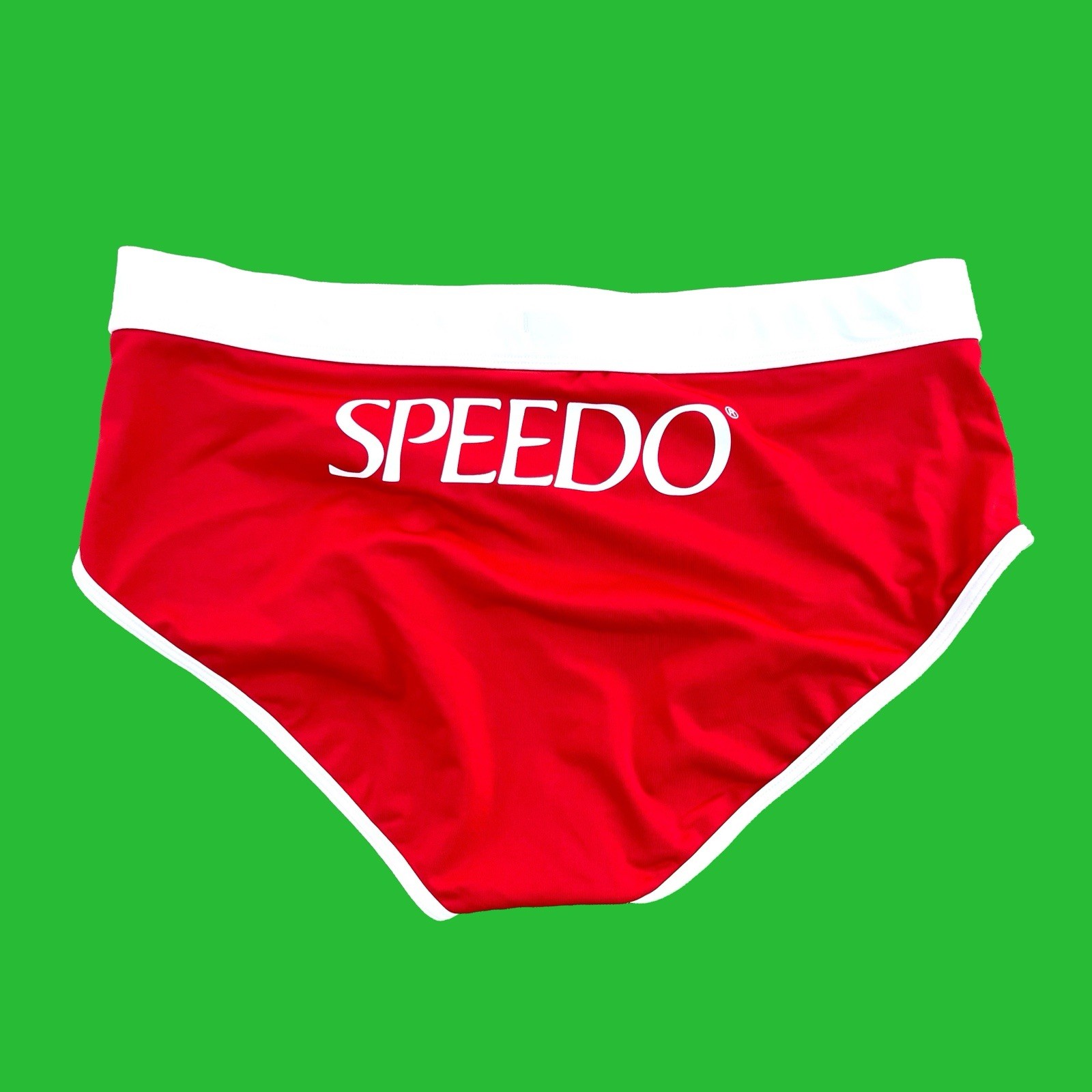 Speedo Men red Retro old school swim Brief swimwear size 30 32 34 36