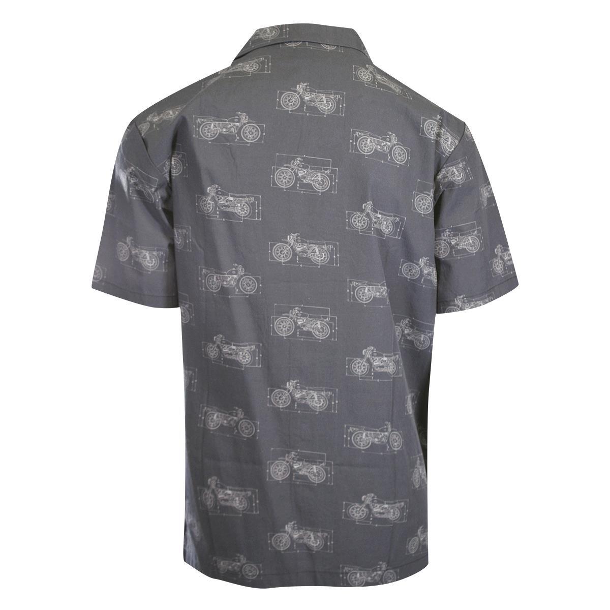 Harley-Davidson Men’s Shirt Dark Grey Fueled Allover Custom Print S/S (S61)