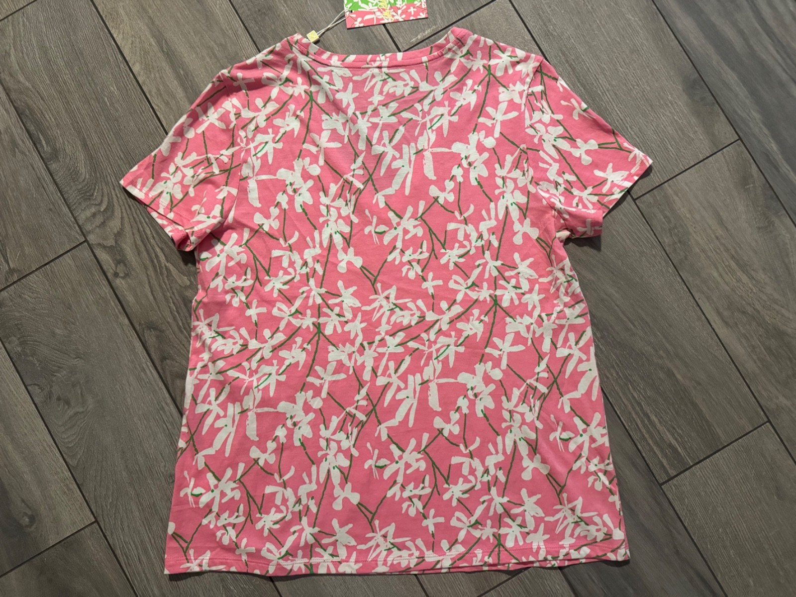 LILLY PULITZER MARYETTA V-NECK TOP, CONFETTI PINK, LIZA, NWT