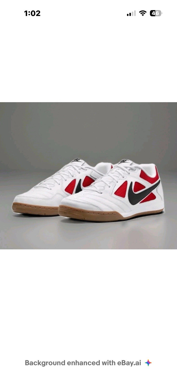 NEW Men’s (CHOOSE SZ) NIKE Gato Shoes IB8509-100 WHITE / BLACK / GYM RED CHICAGO