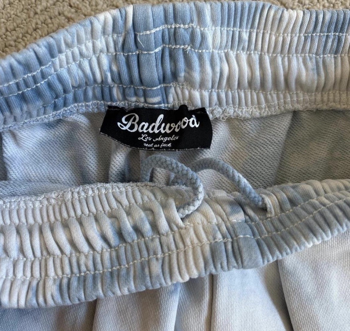 Limited Edition Badwood Women’s Tie-Dye Jogger Pants Blue/White S