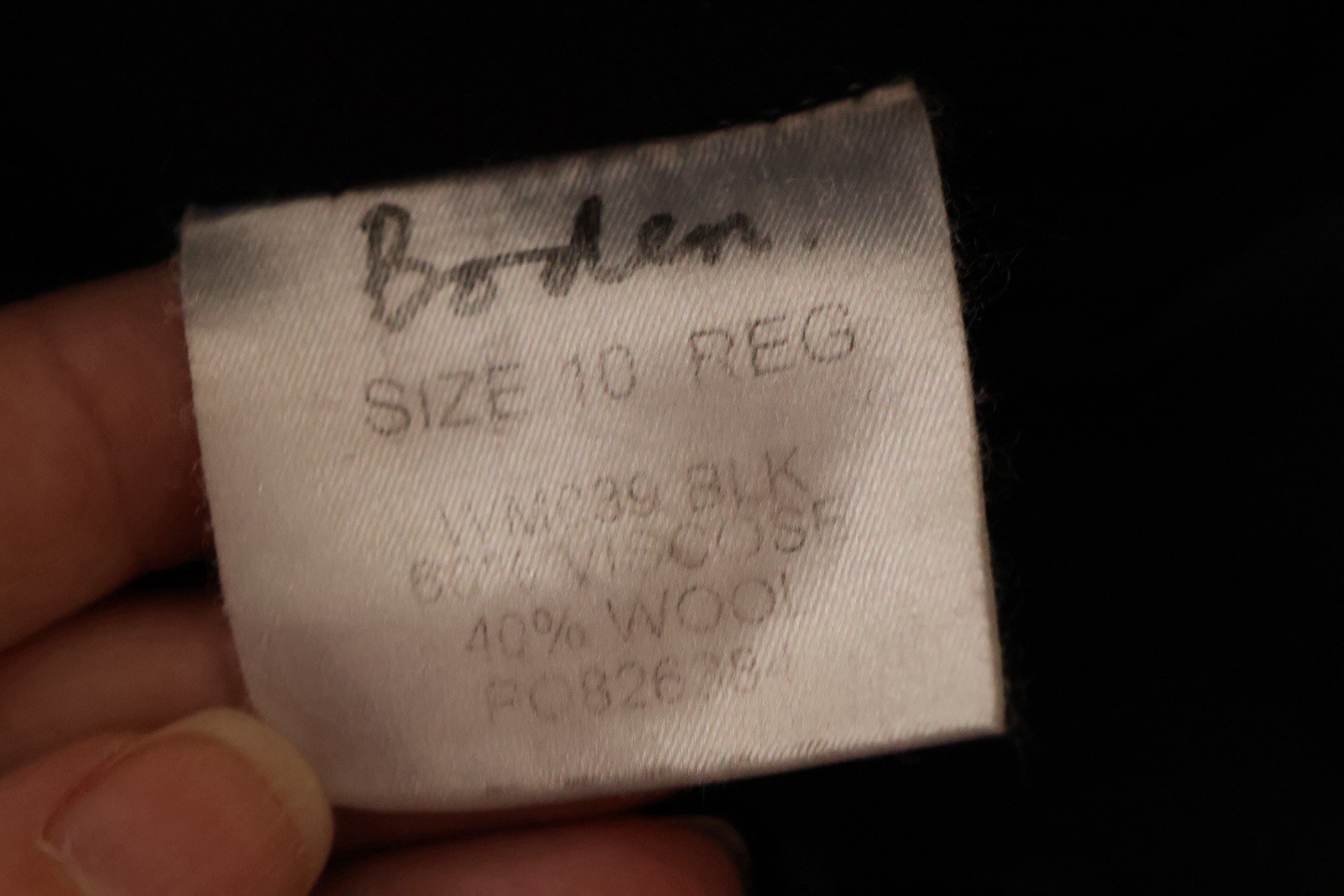 Boden Trousers Size 10 Reg Black Wool Viscose Smart Work Office Straight Leg VGC