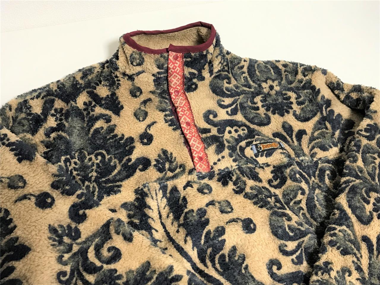 KAPITAL damask light fleece blouson beige snap t pullover brand new