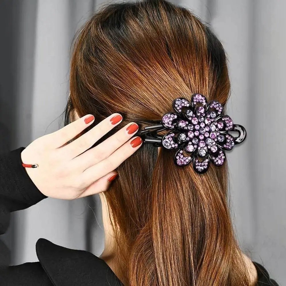 Women Crystal Rhinestone Hairpin Hair Clips Hair Claw Fashion Hair Accessories