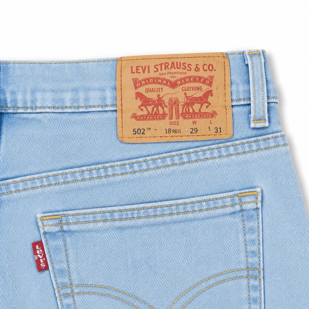 Levi’s 502 Men’s Light Wash Regular Taper Jeans W29 L31 Denim Pre-Owned EUC