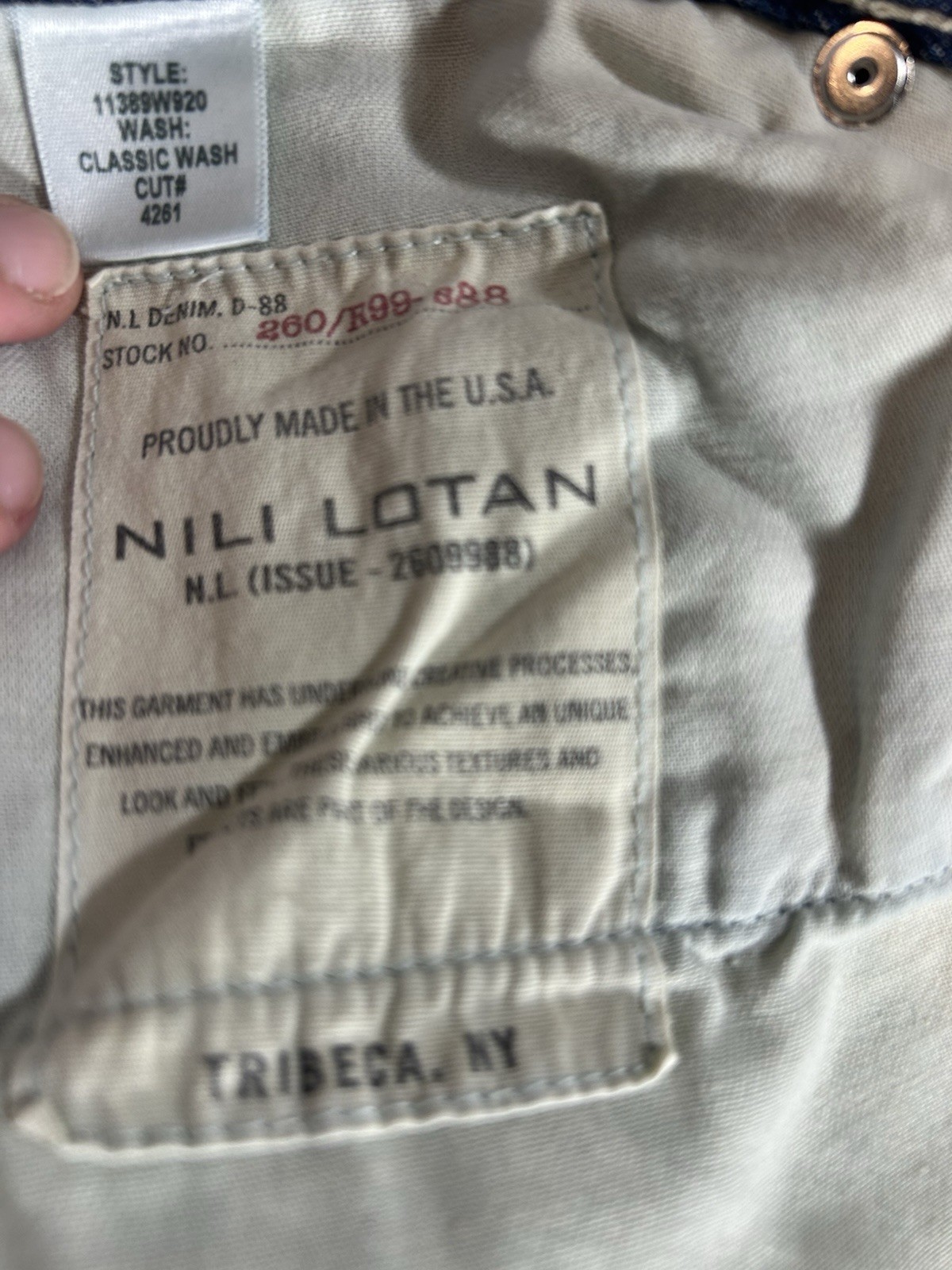 NWT Nili Lotan Straight Leg “Joan” Jeans Classic Wash Size 30
