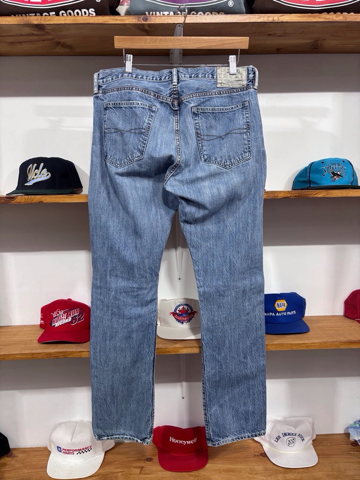 Vintage 90s Y2K Polo Ralph Lauren Classic Straight Fit Blue Denim Jeans 34×32