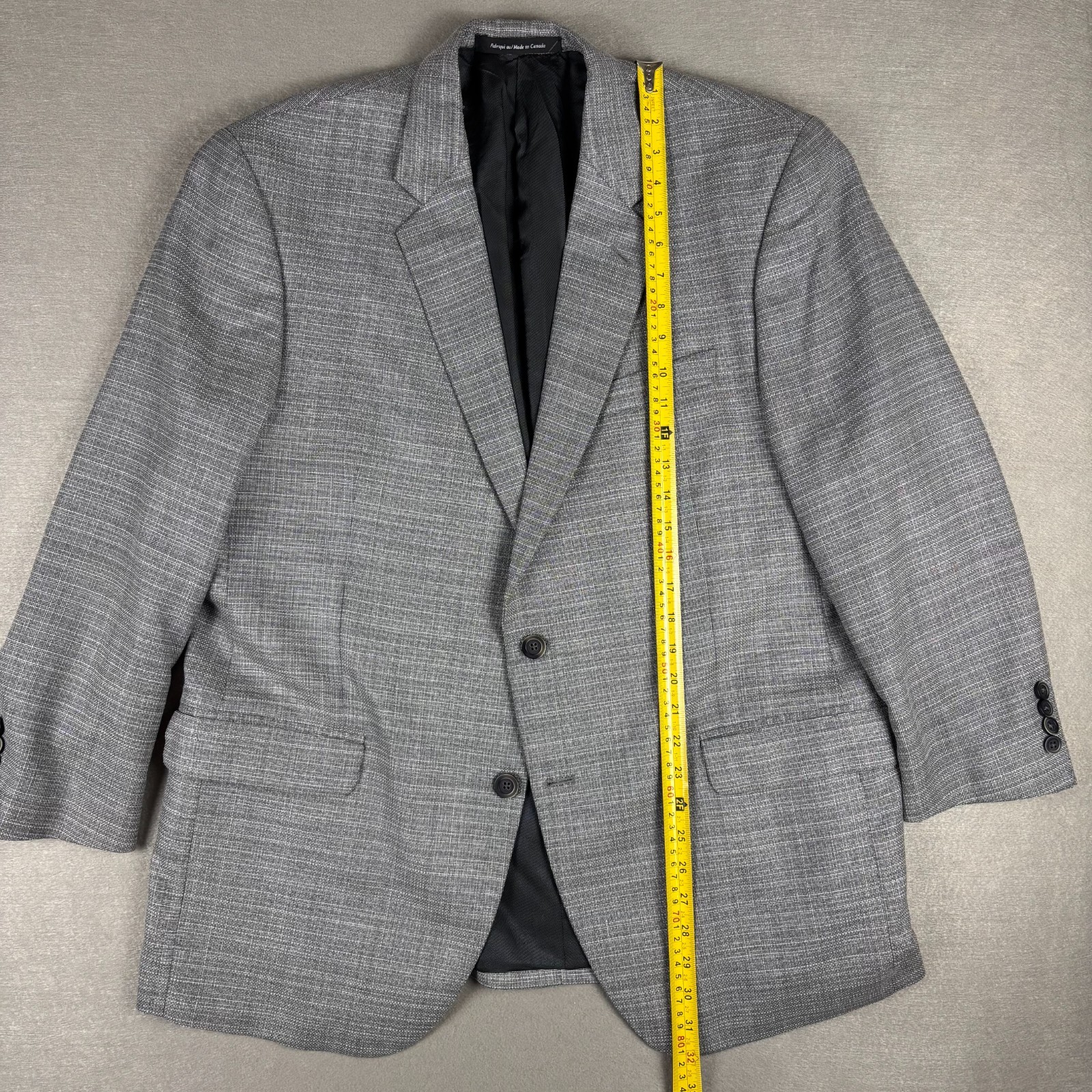 Copley 1883 Reda Super 110s Wool Sport Coat Blazer 46R Gray Check Canada
