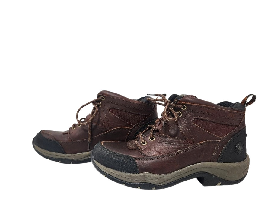 Ariat ATS Terrain Brown Leather Waterproof Ankle Boots Women’s size 8 B