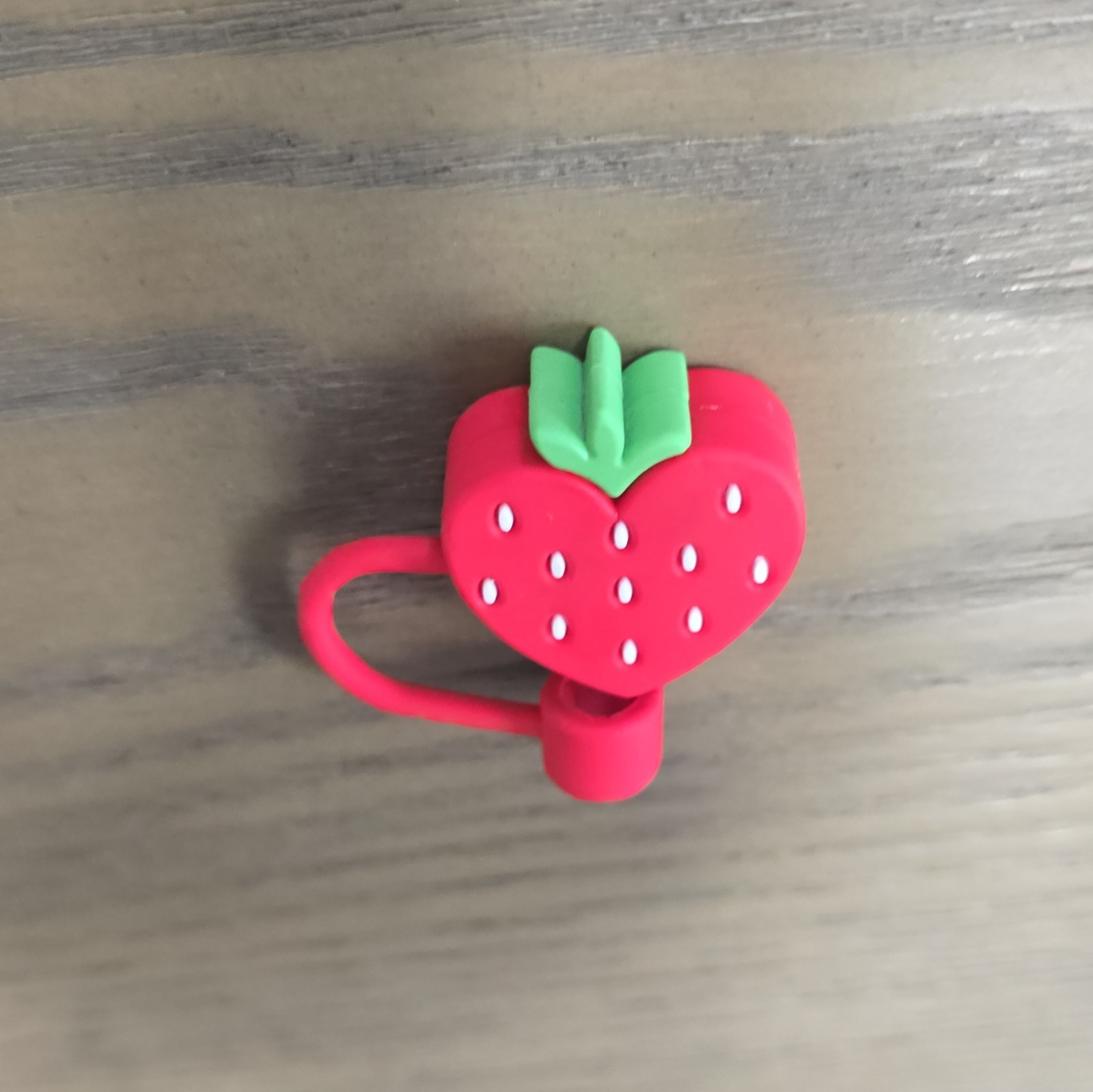 Strawberry Fruit Straw Charm for Girls, Fruit Theme – Red Green White