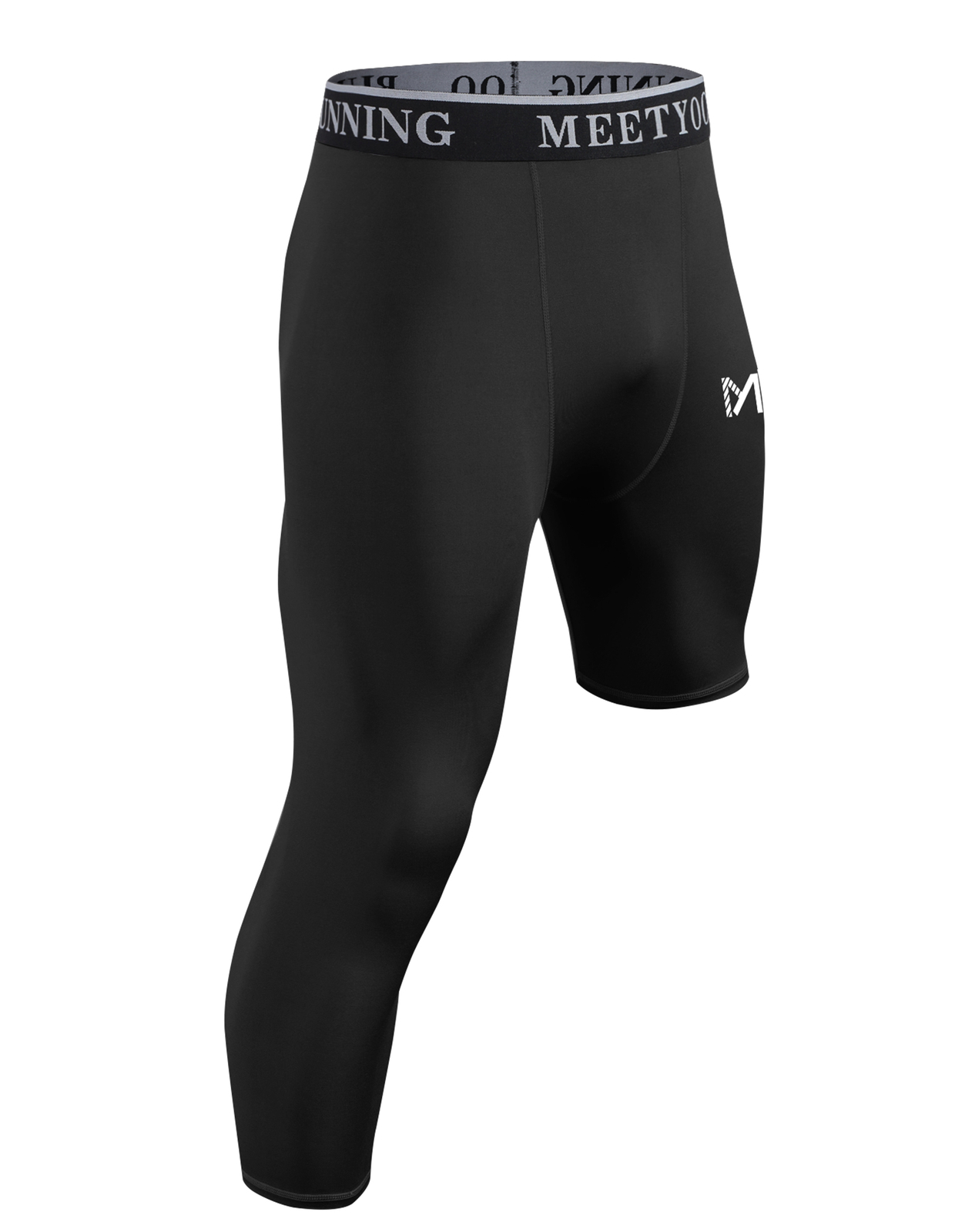 One Leg Compression Tights Full Length for Basketball Single Leg Long Pants