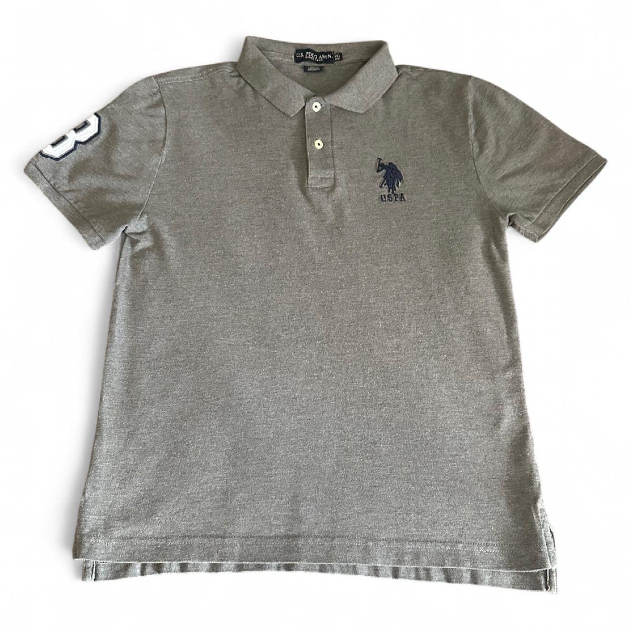 Vintage U.S. Polo Assn. Men’s S Gray Cotton Polo Shirt Embroidered Logo