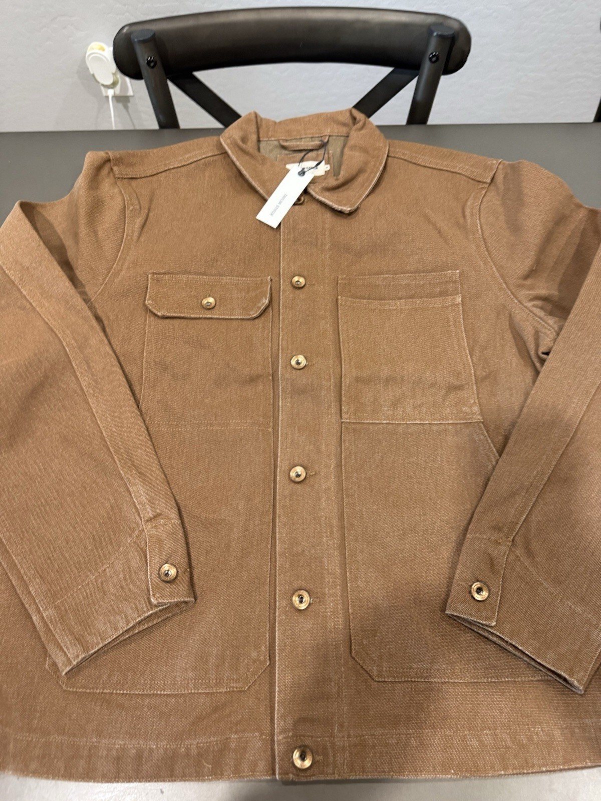 Taylor Stitch The Longshore Jacket In Tobacco Chipped Canvas Size XL 44