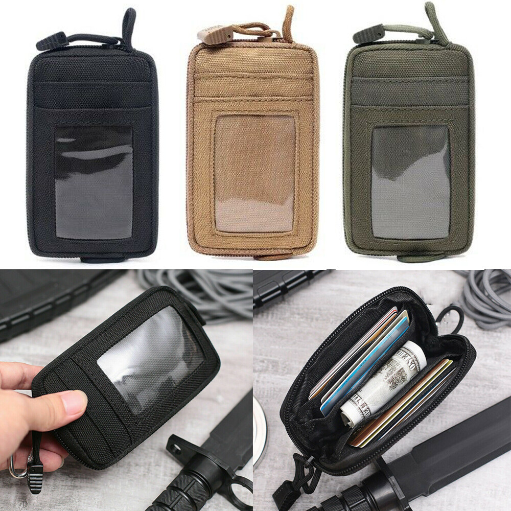 Tactical Card Bag Wallet EDC Molle Pouch Waterproof Key Holder Money Case Pack