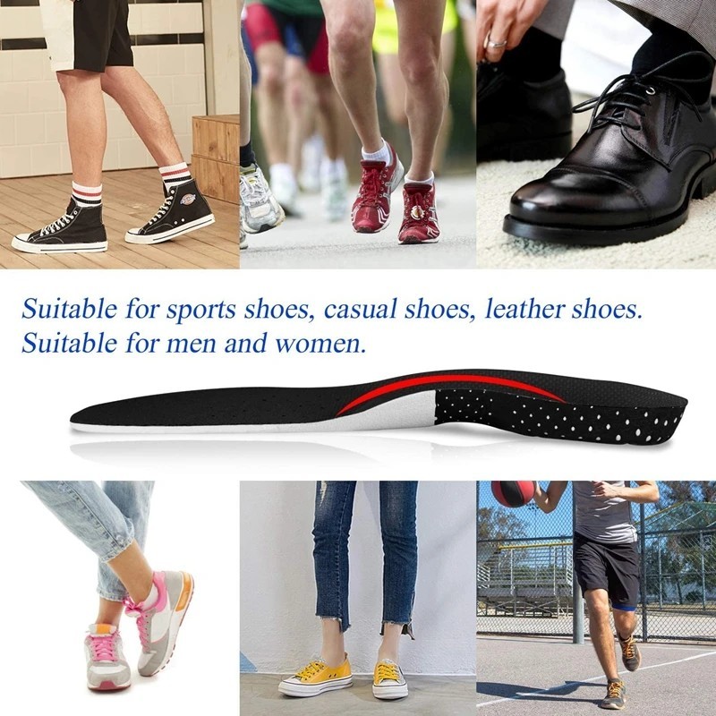 1Pair Orthopedic Insoles Memory Foam Cushion Gel Insole Silicone Arch Support Pa