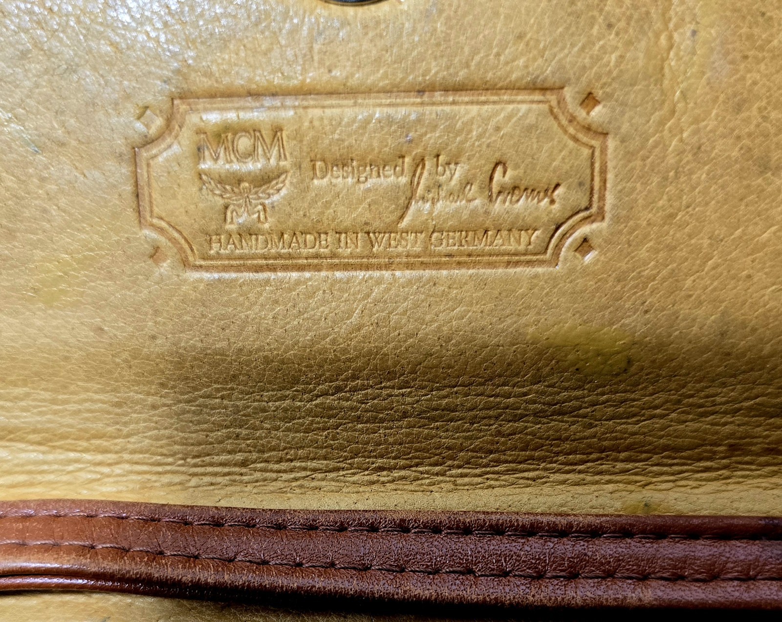 Vintage MCM Munchen Crossbody Bag Shoulder Leather Handmade in West Germany