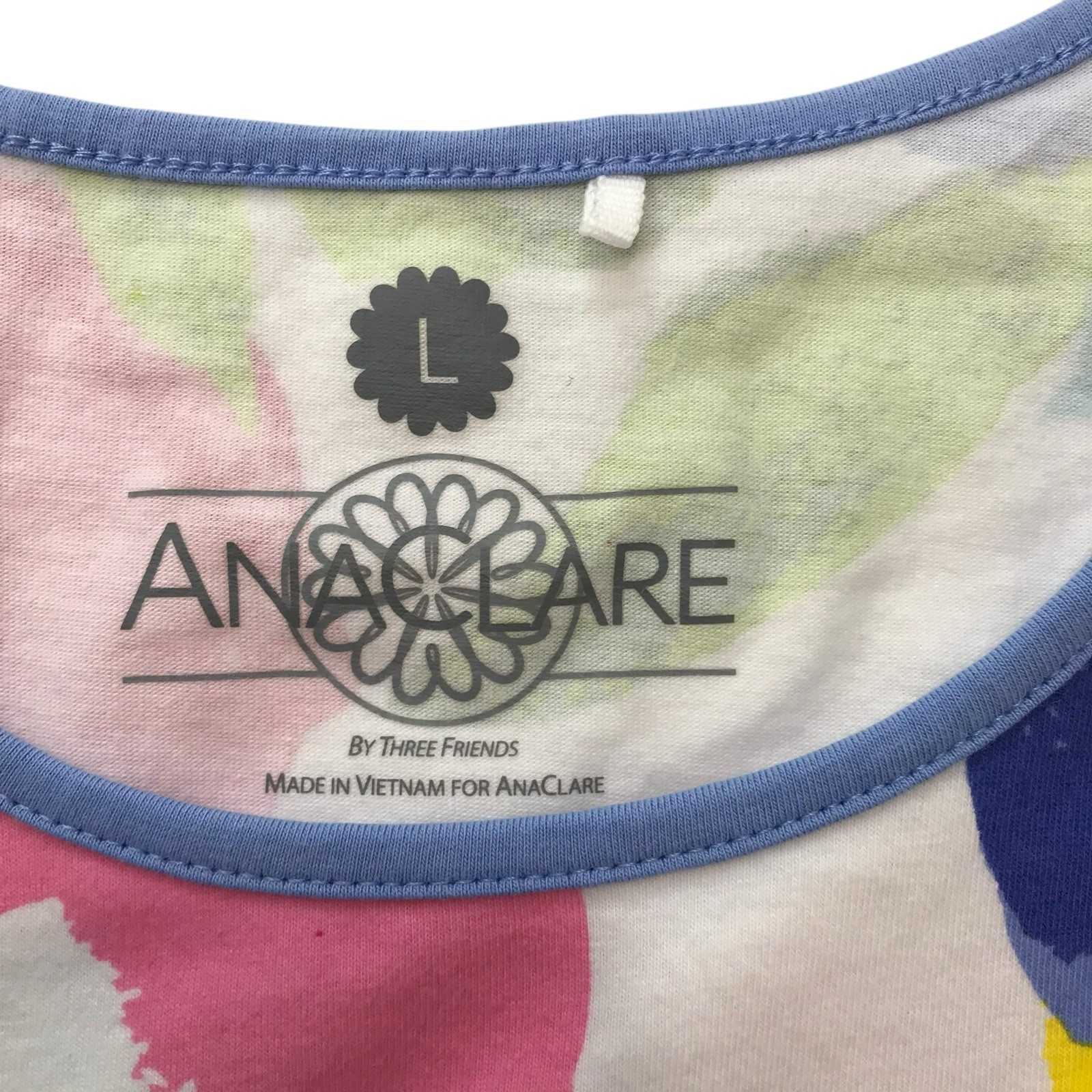 Ana Clare Ladies Large Floral Dress Short Sleeve Knee Length Shift