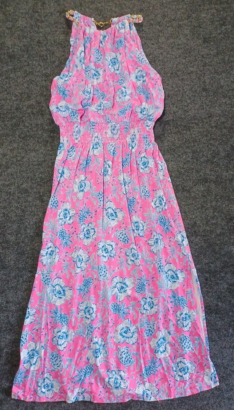 Lilly Pulitzer Gracelyn Halter Midi Womens Large Dress