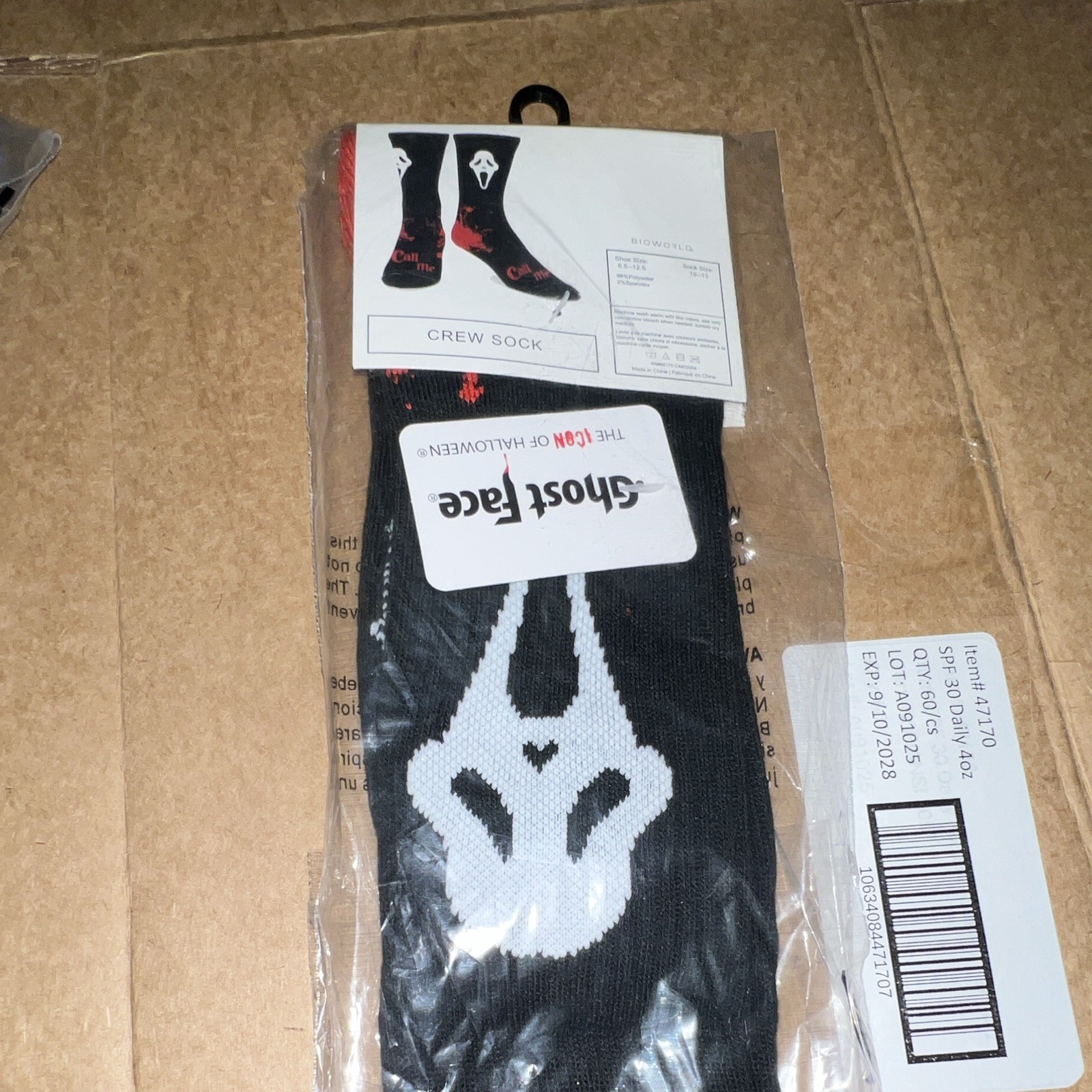 Men’s Cotton Lightweight Crew Socks 1 Pair – Snorlax Pikachu Ghostface