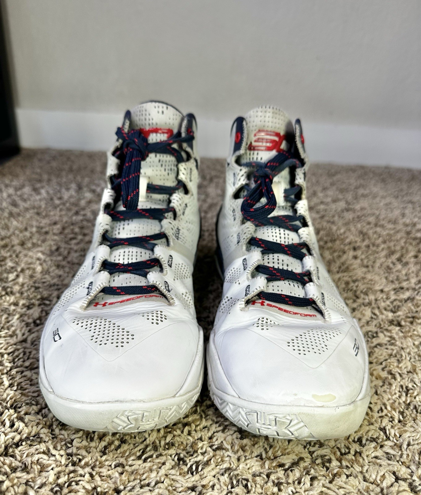 Under Armour Curry 2 USA Olympic Basketball White 1259007-105 Men’s Size 8.5