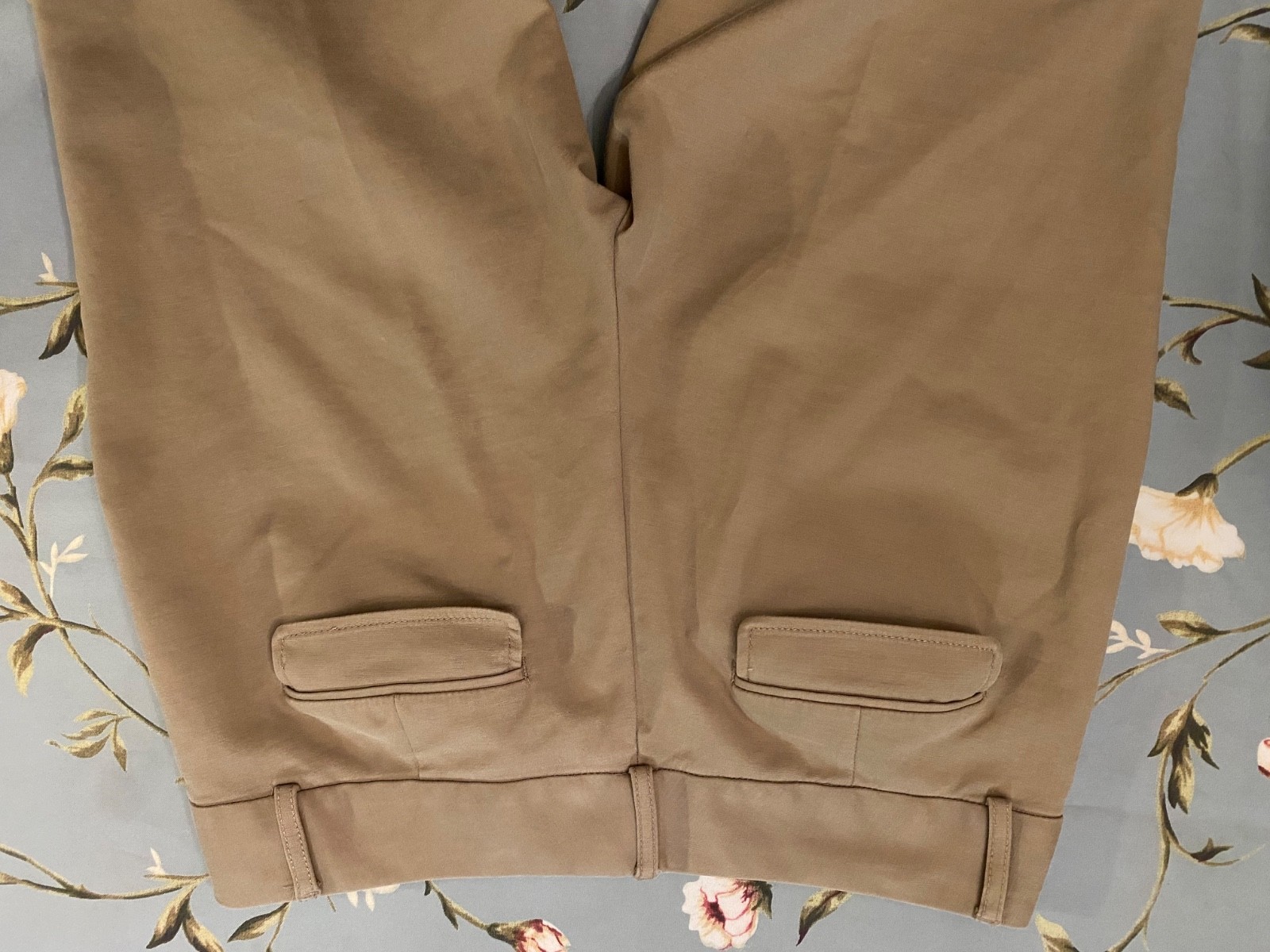 Banana Republic The Martin Fit Beige Stretch Lined Flare Dress Pants Size 8