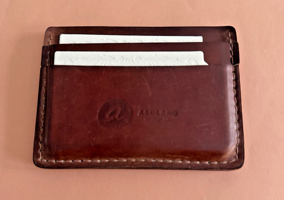 Ashland Leather Wallet Shell Cordovan Frank the Enforcer Brown Preowned