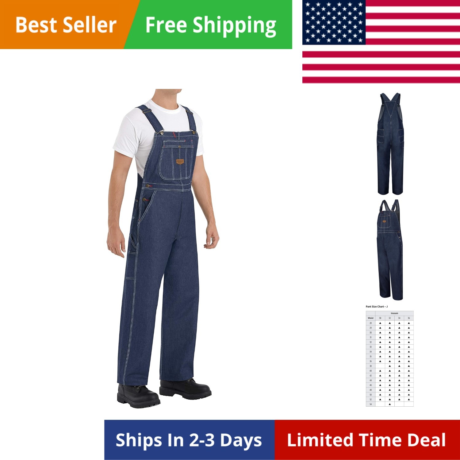 Men’s Denim Bib Overall