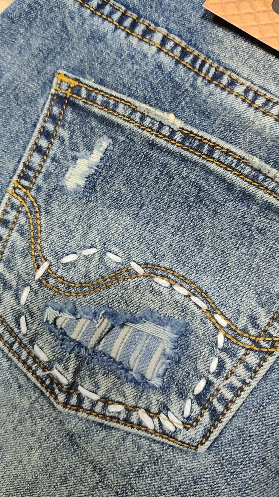 NWT BBCICECREAM PATCHED STONE WASHED MEN’S JEANS 7 SIZES 30-42 US FREE SHIPPING
