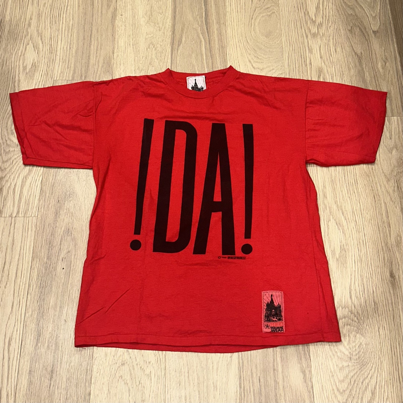 Vintage 1989 Red Square Wear Graphic Tee Soviet Russia Size L Single Stitch